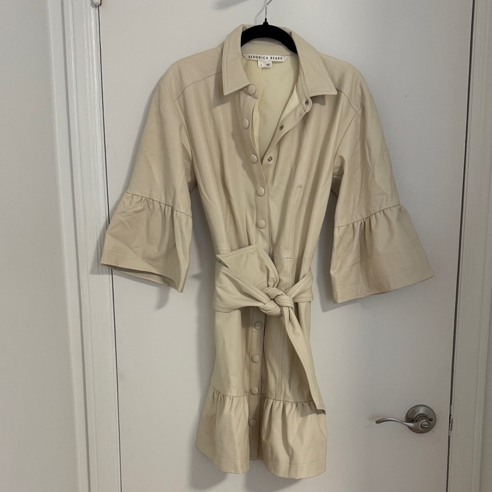 Veronica Beard Cream Snap-Front Jacket - image 1
